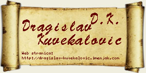Dragislav Kuvekalović vizit kartica